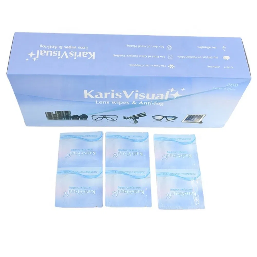 OEM Lens Cleaning Wipes Cleaning Glasses Individual Package Free Sample Glasses Cleaner Cleaning Wet Wipes