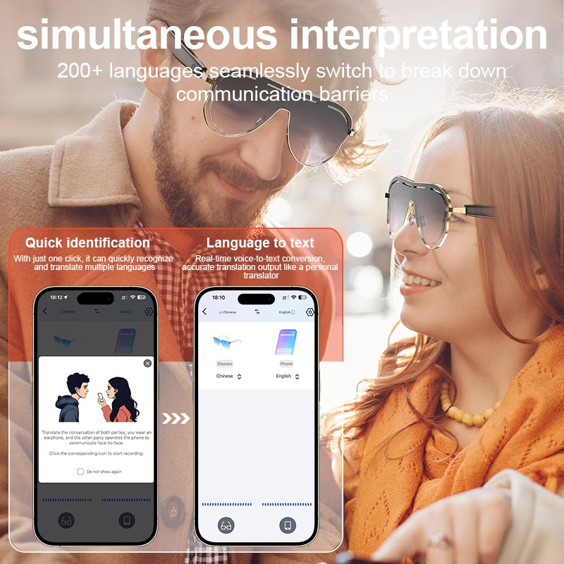 Умные очки с переводчиком и гарнитурой Ai Sunglasses