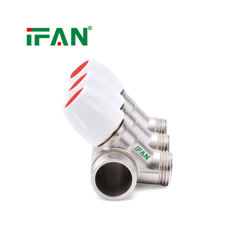Ifan Floor Heating Systems High Quality 2-6 Way Plumbing Water Brass Manifold Pex Manifold