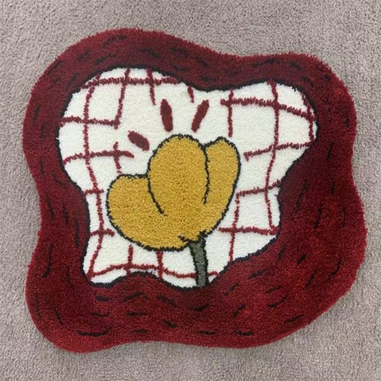 Washable Entryway Simple Home Bathroom Rug Design Shaggy Bath Mat Semi Circle Bathroom Quick Drying Protection Hand Tufted Rug