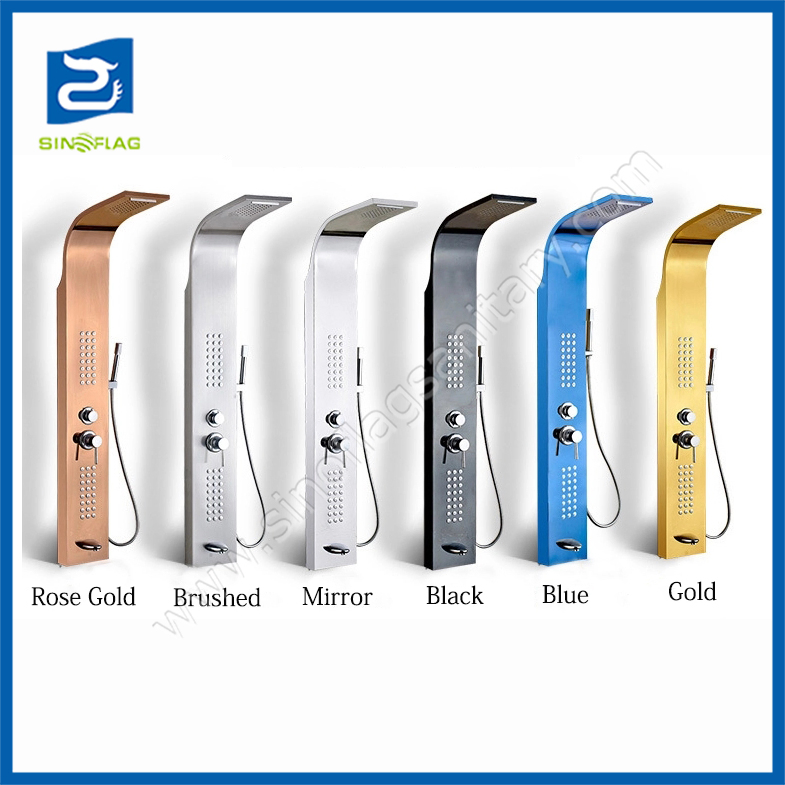 Waterfall Shower Column Thermostatic Shower Panel with Five Functions