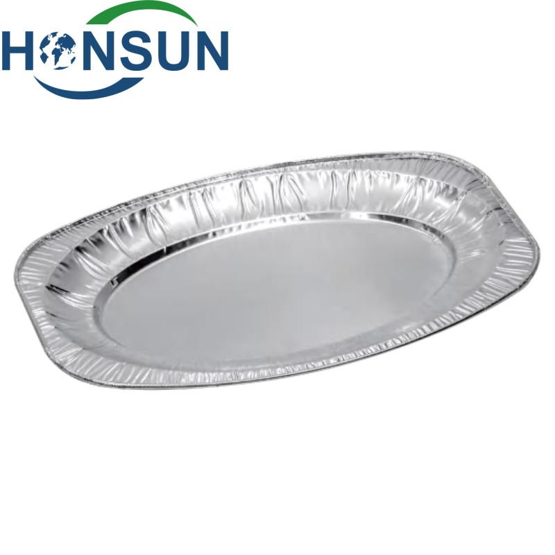 Disposable Thickened Tinfoil Box Aluminum Foil Fish Buffet Plate