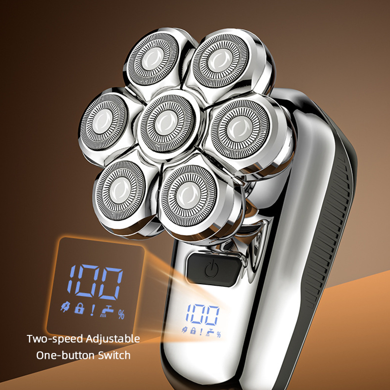 Men's Electric Head Shaver and Hair Clipper with 7 Floating Heads