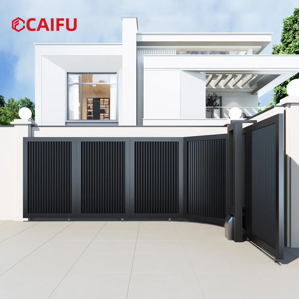 Turning Gate 90° Right-Angle Corner Automatic Sliding Gate for Courtyard Entrance
