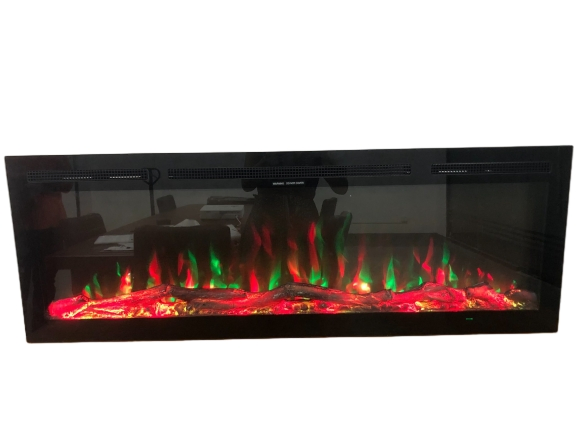 750-1500W Electric Fireplace Household Insert with Smart Control for Multi Flame Color