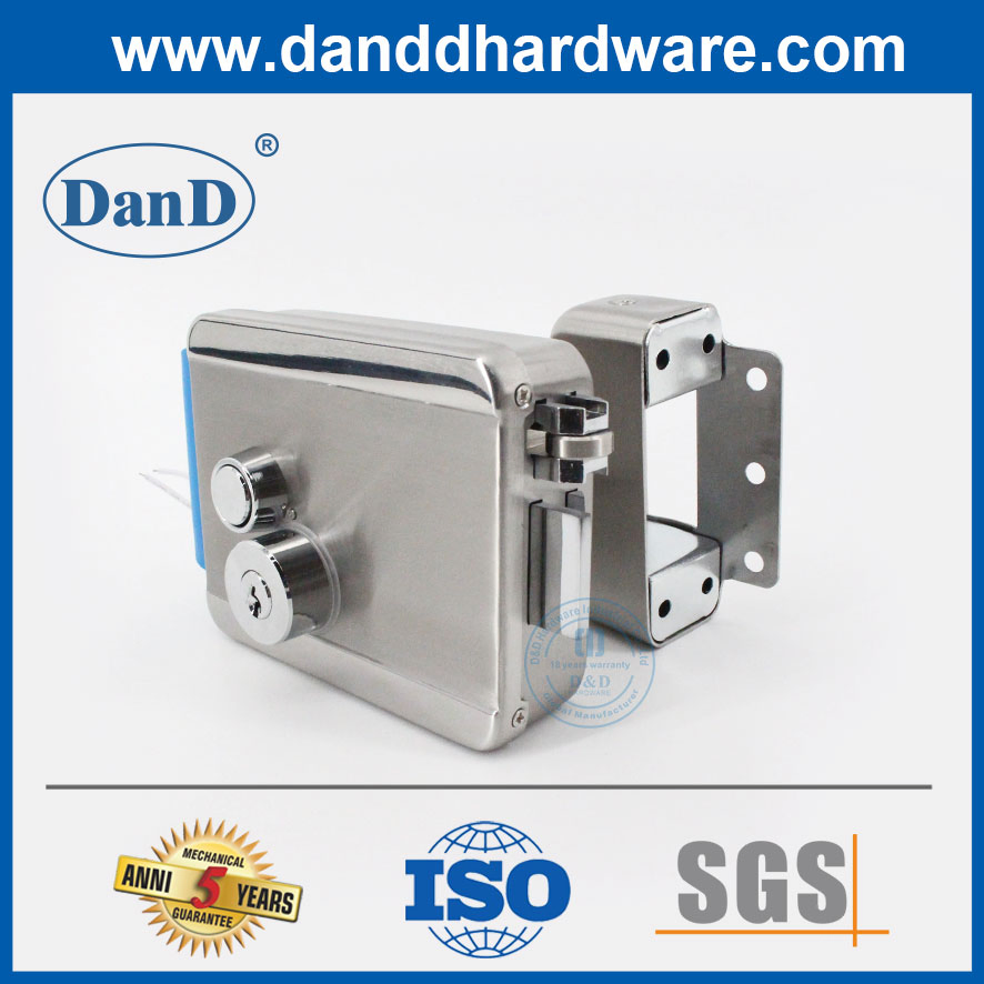Surface Mounted Double Brass Cylinder Latch Rim Lock for Middle East Market
