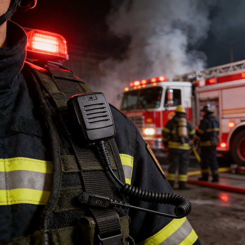 IP67 Waterproof Walkie-Talkie Speaker & Mic Portable Communication System for Firefighters Wired XLR Connector