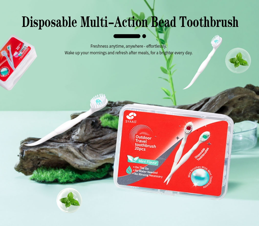 Paste Toothbrush Disposable Portable Bursting Bead Toothbrush with One Brush