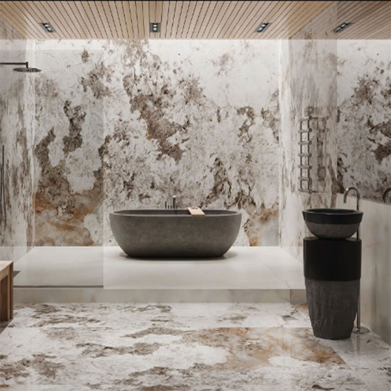 Factory Direct Low Price Luxury Marble Patagonia Marble Granite Slab Translucent Pandora White Onyx Stairs