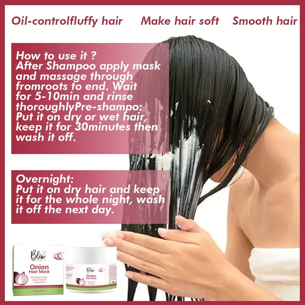 Beauty Cosmetics Skin Care Strengthen Protect Brittle Breakage Prone Onion Hair Mask