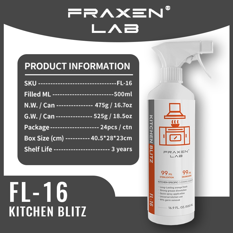 Fraxen Lab Kitchen Blitz Stove Oven Grill Detergent Multi-Purpose