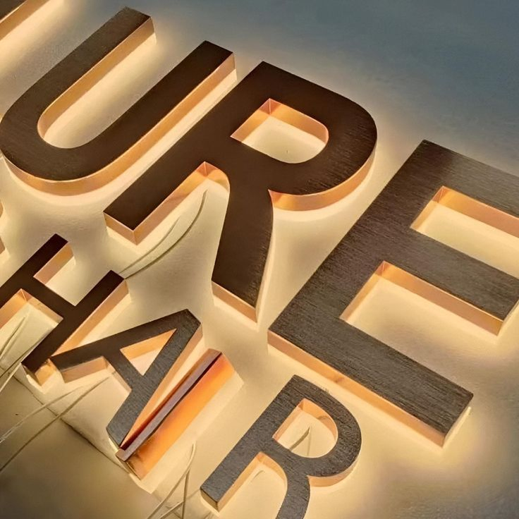 Acrylic Light up Logo Custom 3D Wall Logo Letters Backlit Business Signage