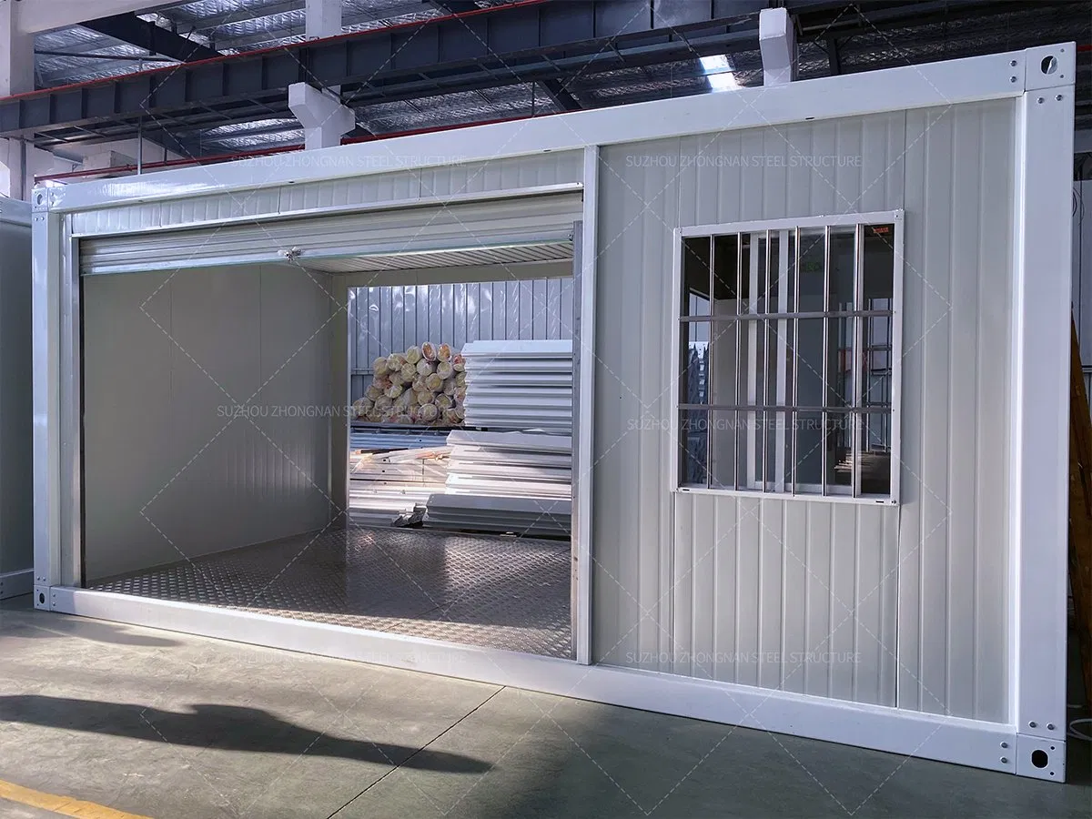 Mobile Container Guard Room with Rolling Shutter Door and Glass Curtain Wall