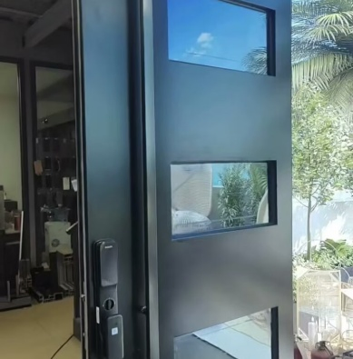 Nfrc CE Front Entrance Main Entry Villa Aluminum Panel Pivot Door