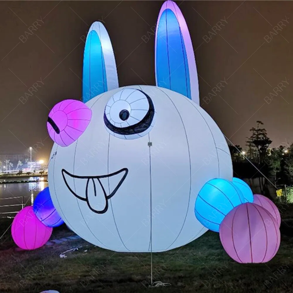 Barry Manufacturer Advertising Giant Inflatable Cartoon Rabbit with LED Light