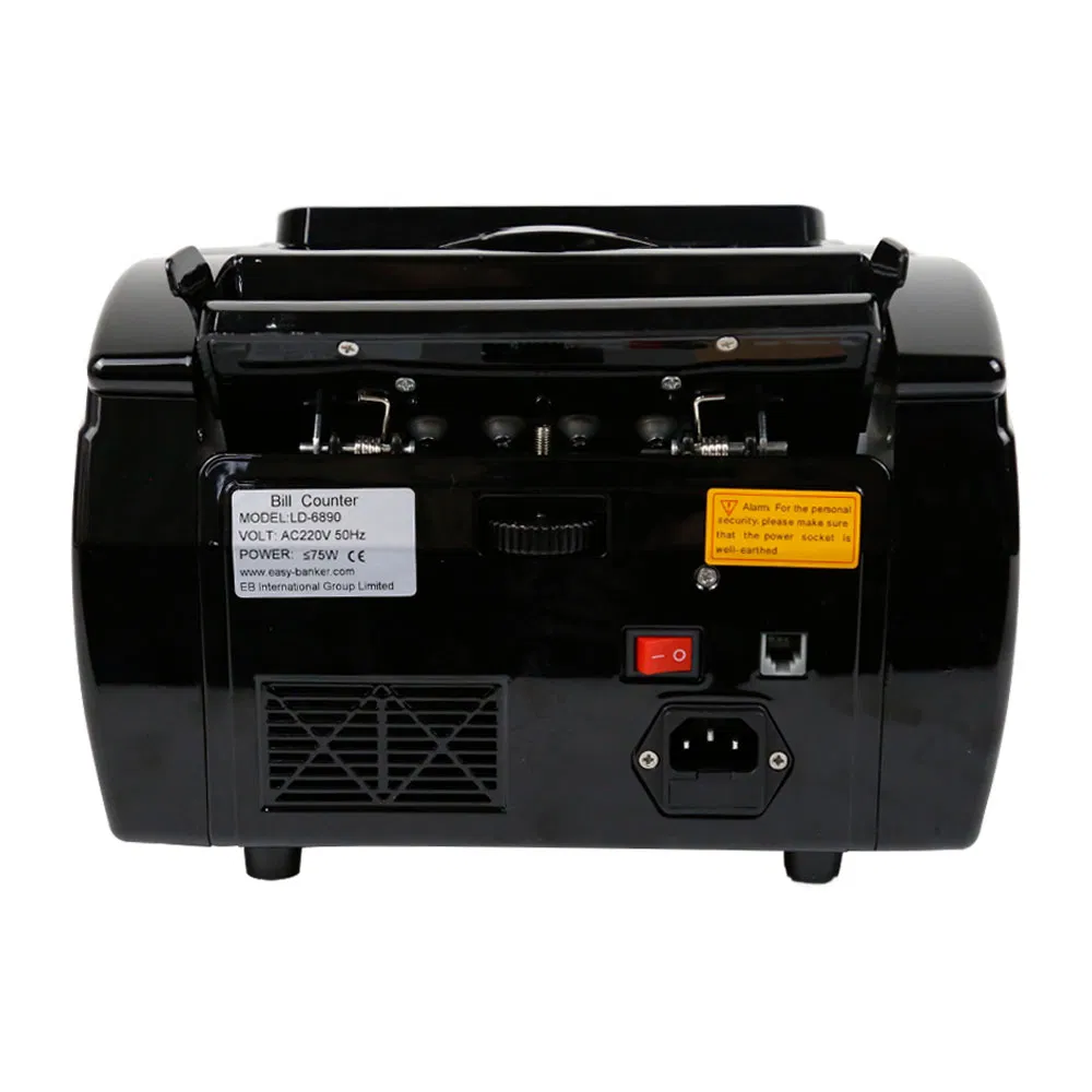 LD-6890 Money Counter With External LCD Display High Speed Denomination Detection for Office Retail Store Bank Use
