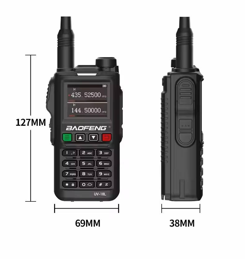 Радиостанция Baofeng UV-18L Tri-Band, дальность до 10 км