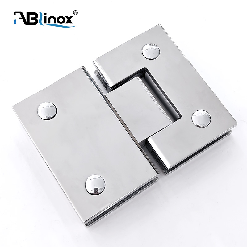 Bathroom Shower Glass Door Hardware Stainless Steel 180 Degree Hinge