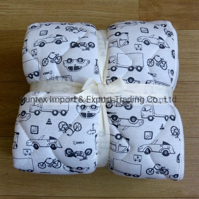 100% Cotton Jersey Baby Quilted Blanket, Baby Quilt Bedding Set