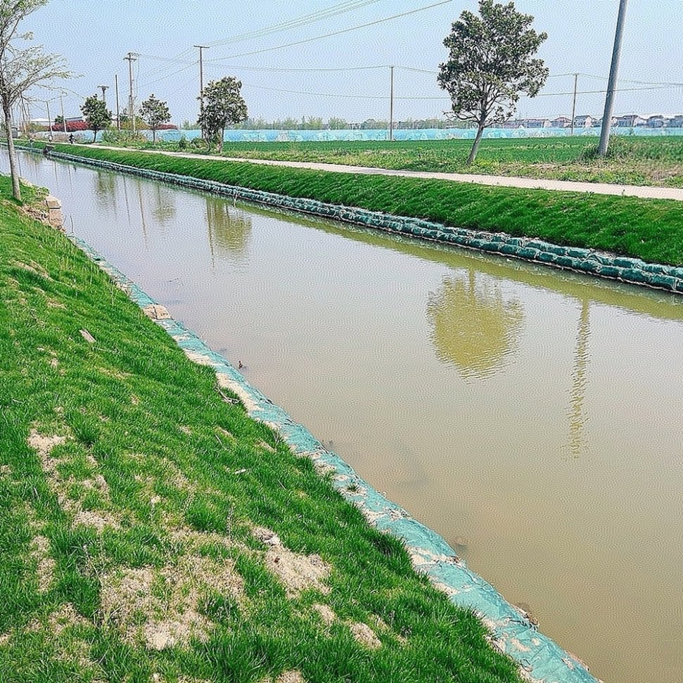 Exceptional Strength Geotextile Woven Retaining Wall Green Ecological Bag for River Restoration