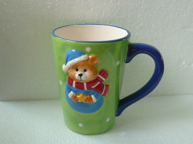 Cheap Price 3D Snowman Shaped Artistic Ceramic Mug for Kids