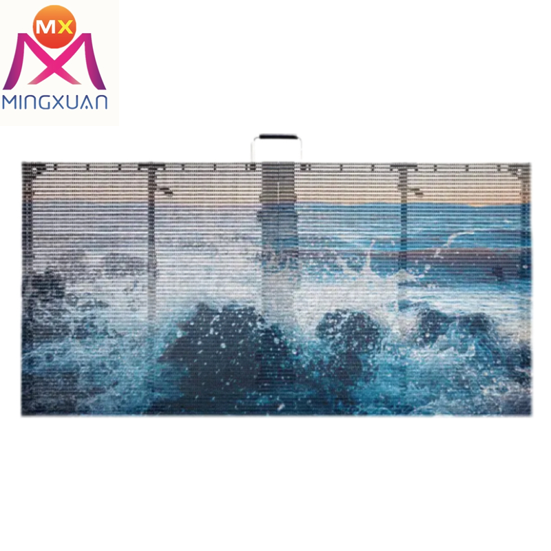 LED Outdoor Grill Screen Full Color P3.91-7.82 Display Transparent Wall Screen Display