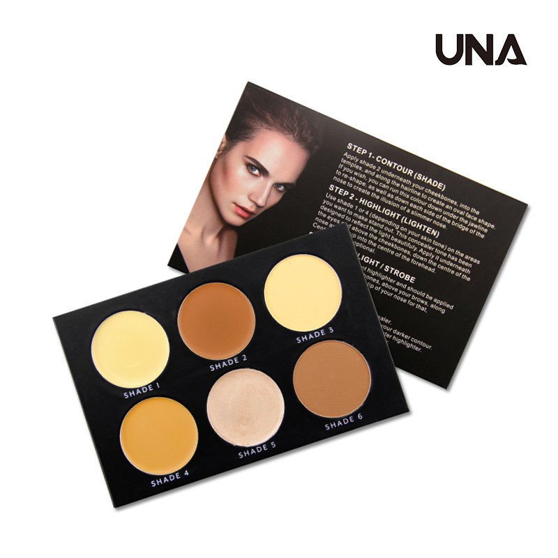 Wholesale 6 Color Multipurpose Face Body Contour Shading Powder Private Label Long Lasting Makeup Concealer Palette