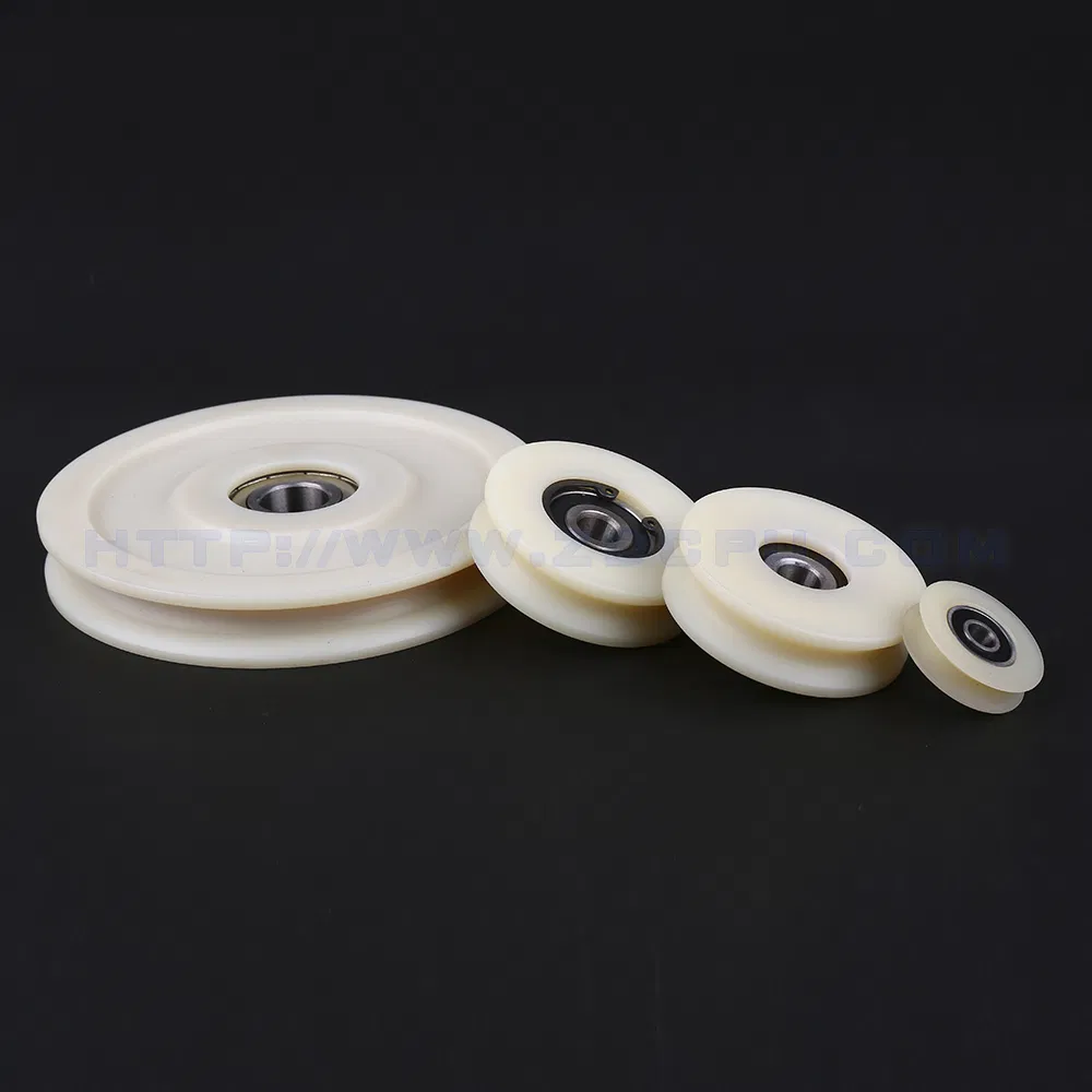 Colorful Practical Plastic Nylon Guide Pulley Wheel / POM Bearing Sheave Pulley