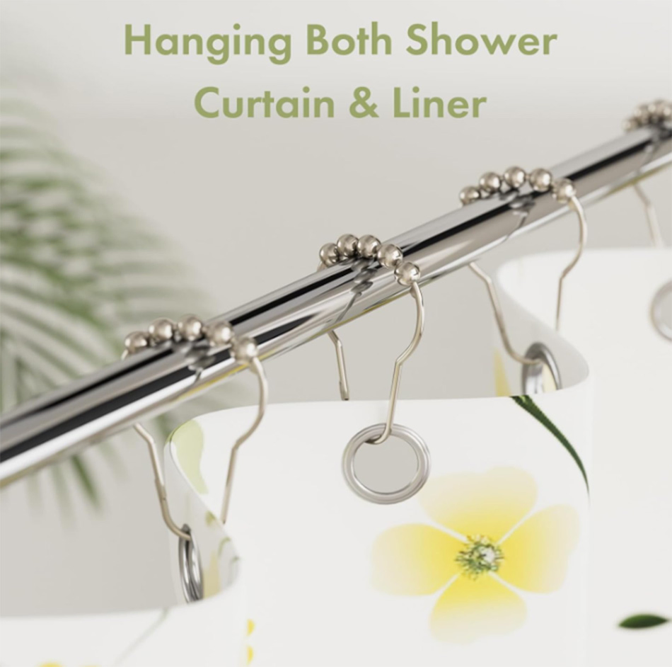 Shower Curtain Hooks Stainless Steel Shower Curtain Hooks for Bathroom Shower Rods