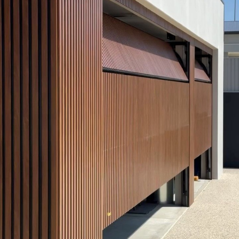 Automatic Powder Spaying Equipment Treated Aluminum Invisible Grille Garage Door