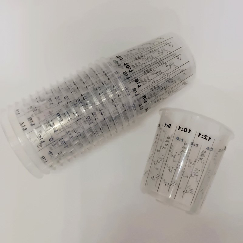 Прозрачный мерный стакан для смешивания красок 385 мл