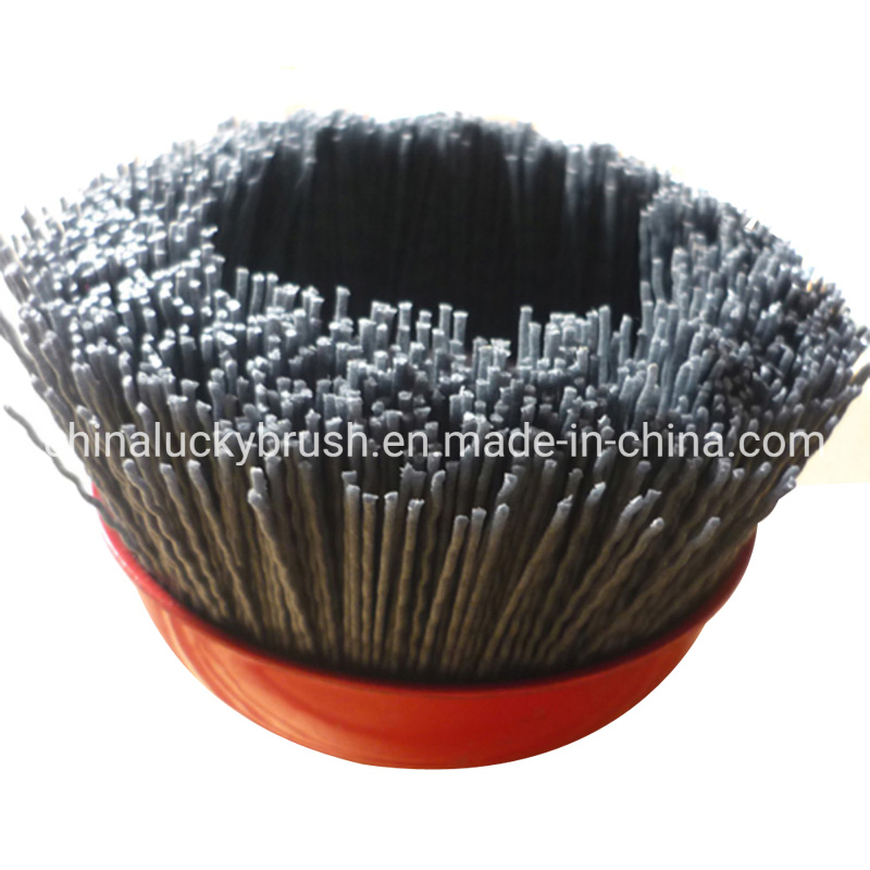 4 Inch Nylon Abrasive Cup Brush for Grinding/ Nylon Abrasive Steel Wire Stainless Steel Wire Cup Brush (YY-355)