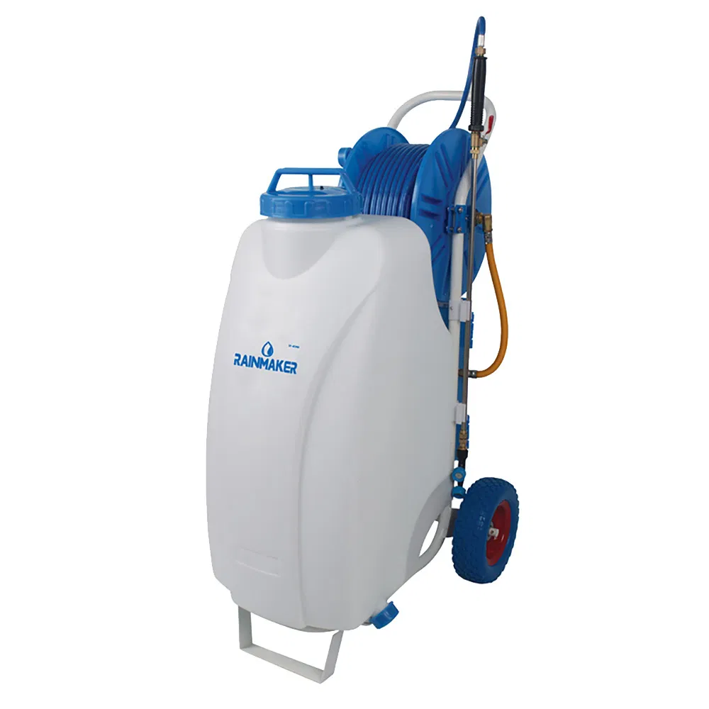 Rainmaker 45L Agricultural Plastic Rechargeable High Pressure Irrigation Cart Trolley Sprayer