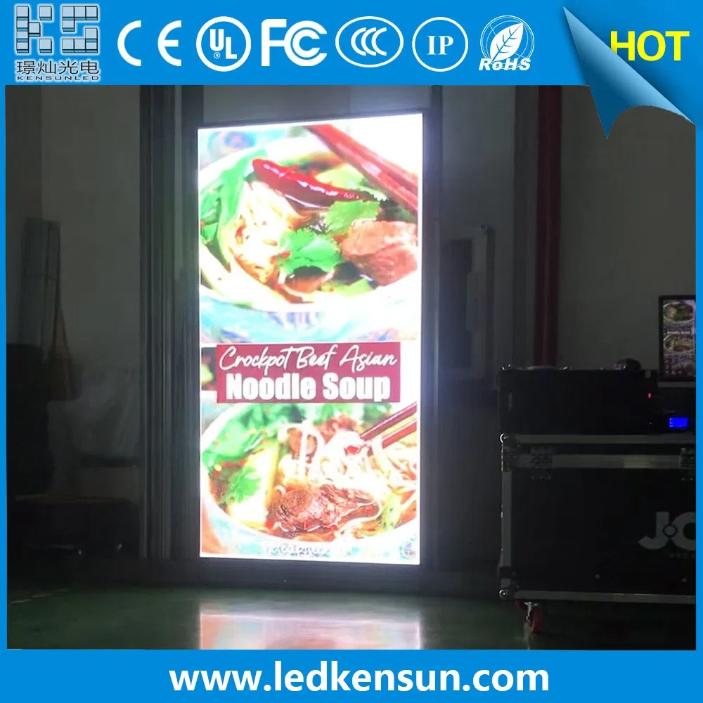 Retail Commercial Video Advertising LED Screen 1m*2m P2.5 Indoor High Brightness Window Retail Shop 3D Advertising LED Screen