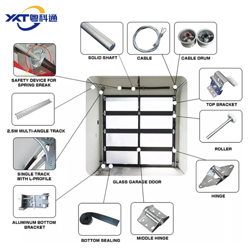 Factory Direct Sale High Quality Automatic Glass Garage Door