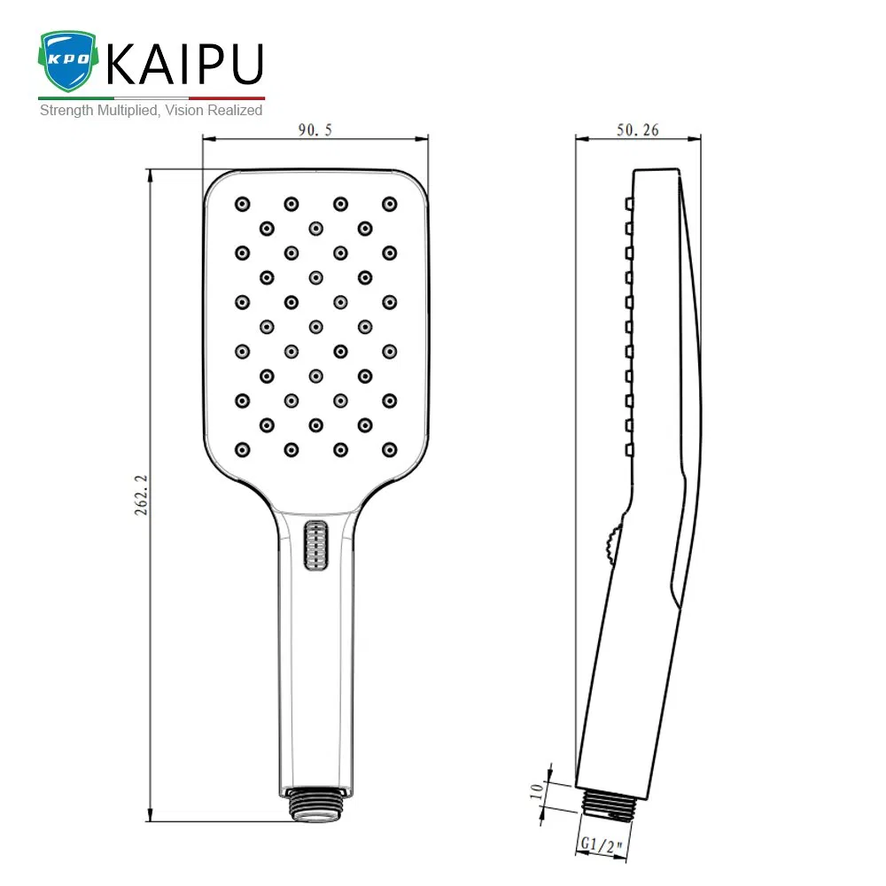Душ с верхним креплением ABS, квадратный
