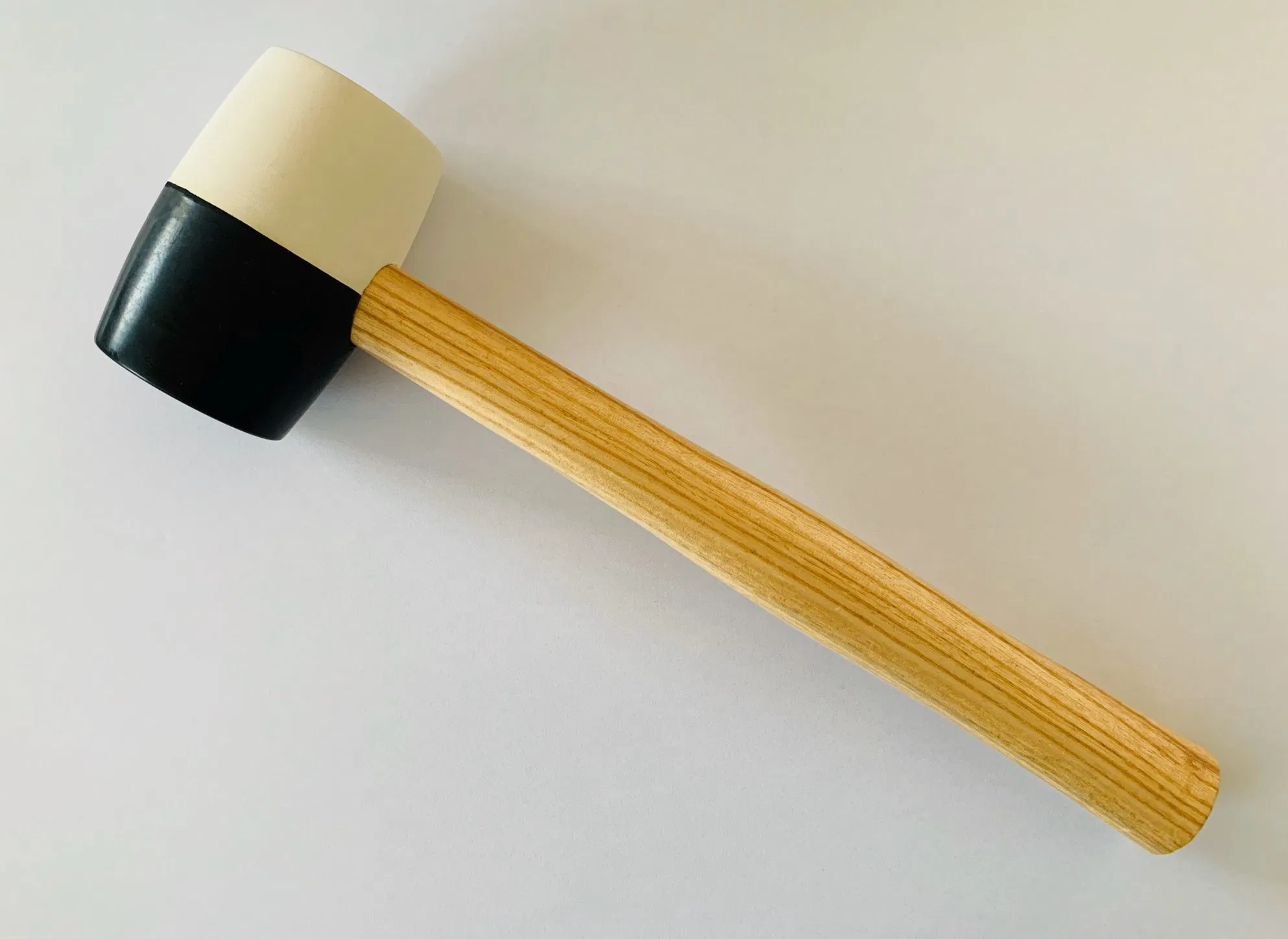 Durable Double-Face Rubber Mallet with Wood Handle for Heavy-Duty Jobs