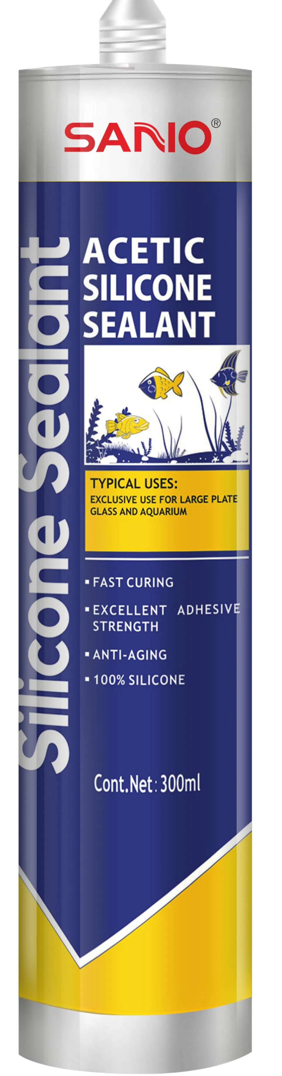 Acetic Window Glass Aluminum Acetoxy Acid General Purpose Bathroom Adhesive Silicone Sealant