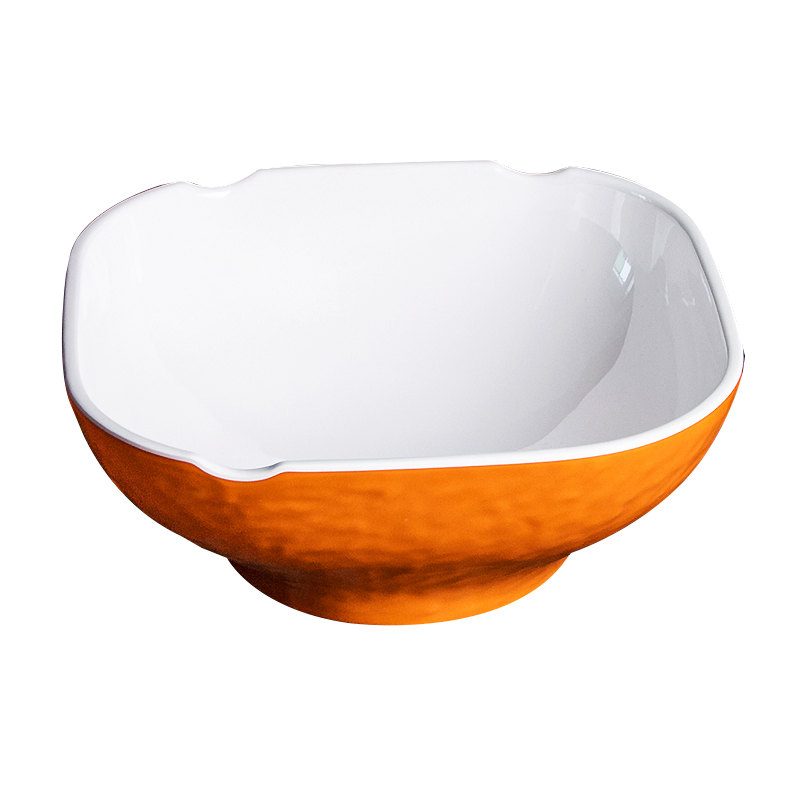 Customized Logo Melamine Round Noodle Bowl Soup Rice Bowl Reusable Lamian Bowl