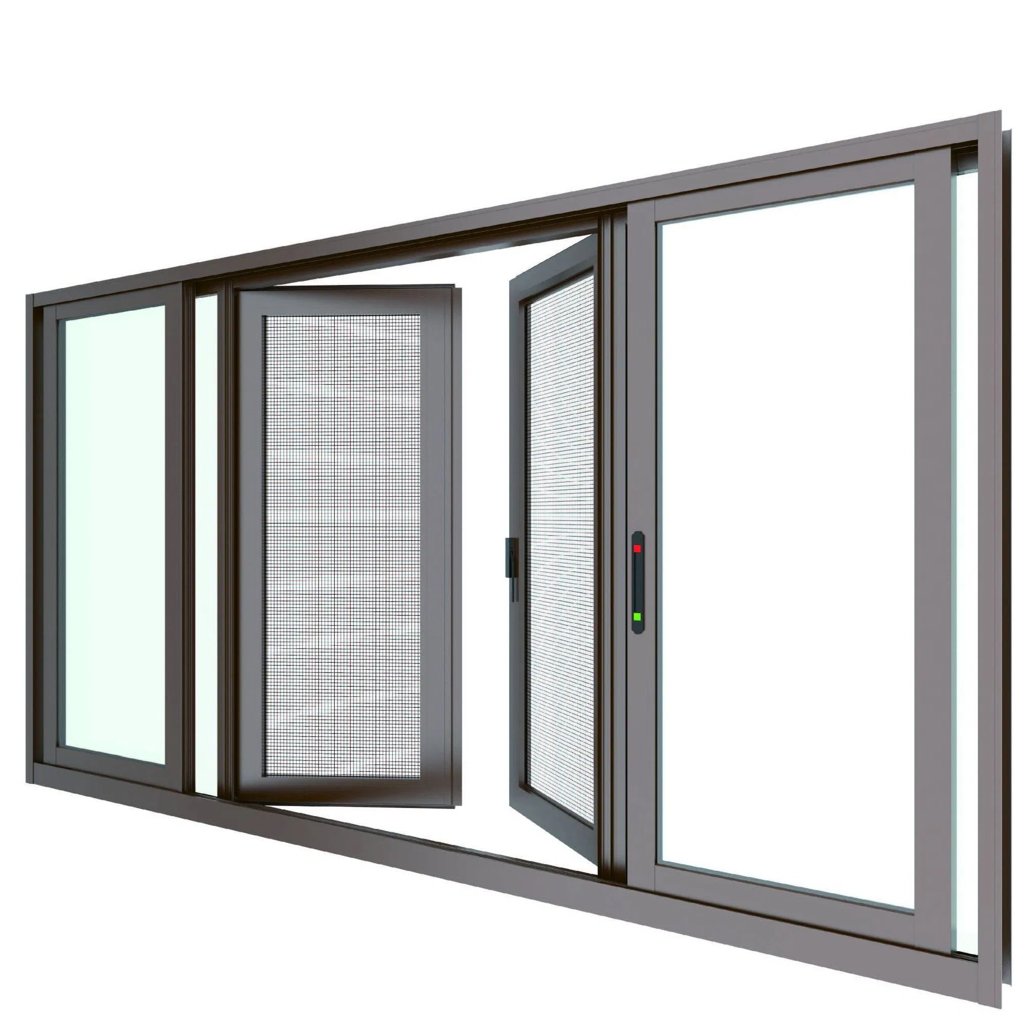 Premium 908 Series Sliding Aluminium Window with Double Glazing