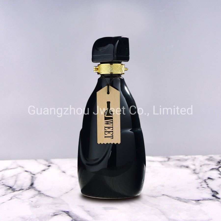 Square Ceramic Bottle Olive Oil Packaging Bottle 750ml