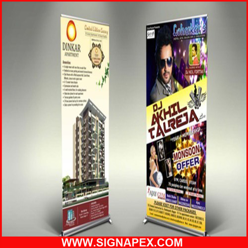 Full Aluminum Roll up Banner Display Stand Pull up Roll-up Stand for Advertising