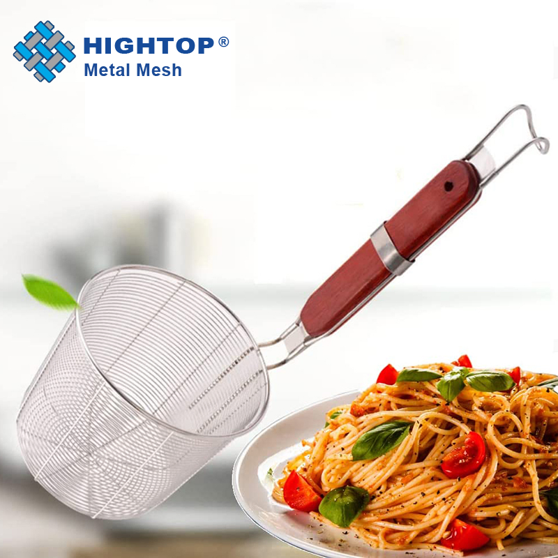 Kitchen Tools Stainless Steel Commercial Round Cooker Wire Mesh Pasta Basket