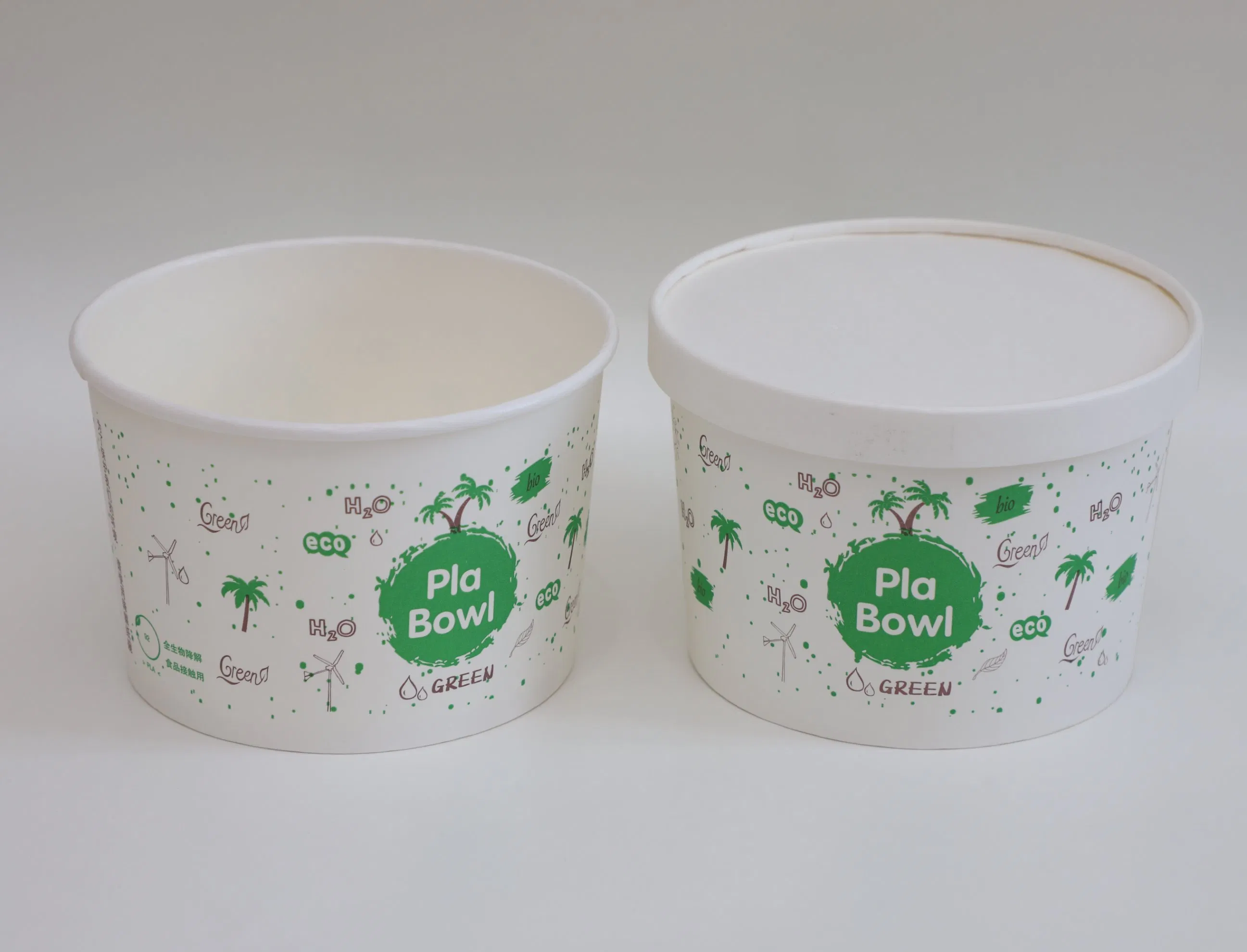 32oz PLA Coated Paper Soup Cups Biodegradable Paper Plates & Bowls