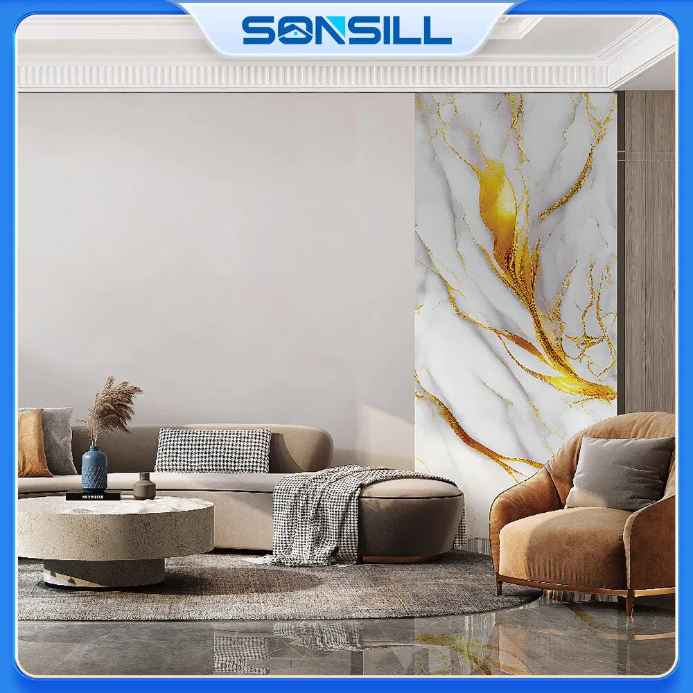 Sonsill High-Quality 2400*1200mm 3D Printing PVC UV Resistant Wall Marble Sheet Board for Modern Interiors