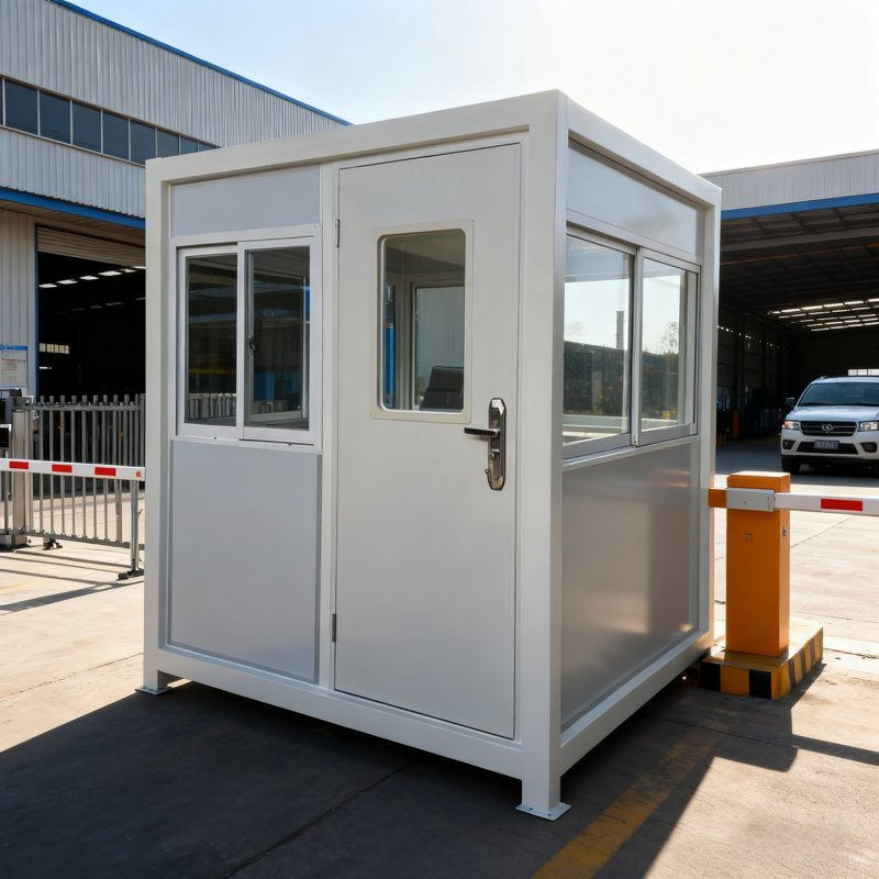 Outdoor Steel Structure Luxury Portable Mobile Sandwich Panel Security Guard Booth for Sentry Kiosk House