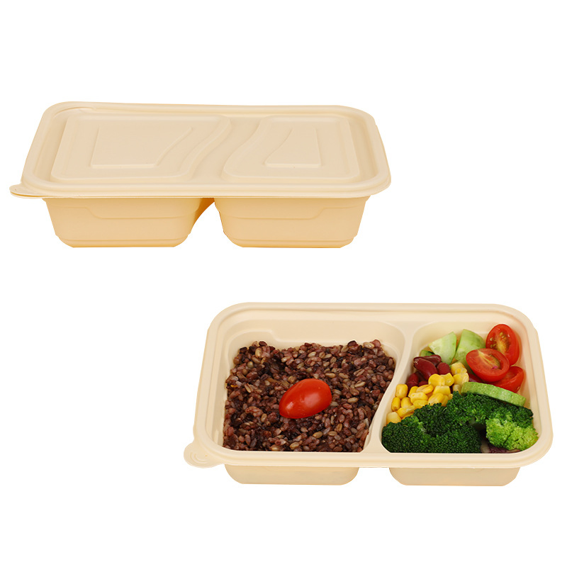 Biodegradable Disposable Lunch Box Safe Eco Friendly Degradable Packaging Boxes Takeaway Food