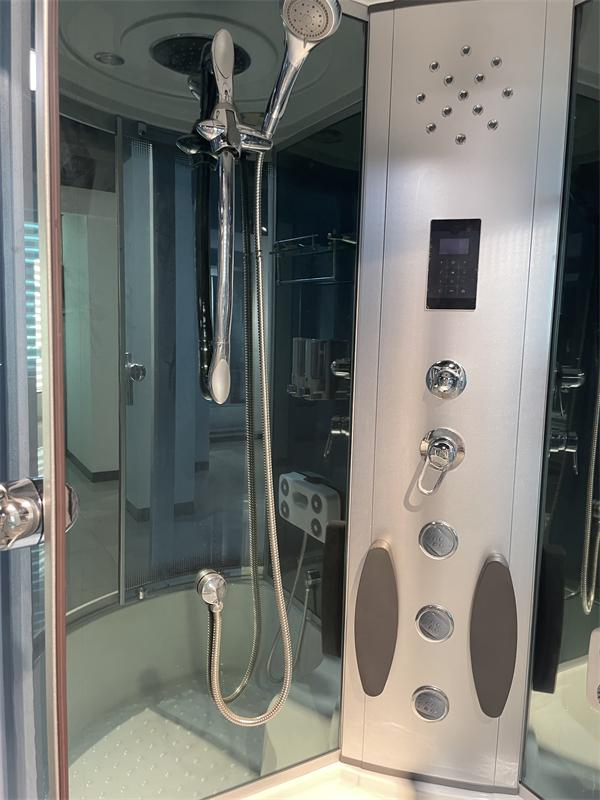 Glass Shower Box with ABS Tray and Computerized Control Panel LED Lamp
