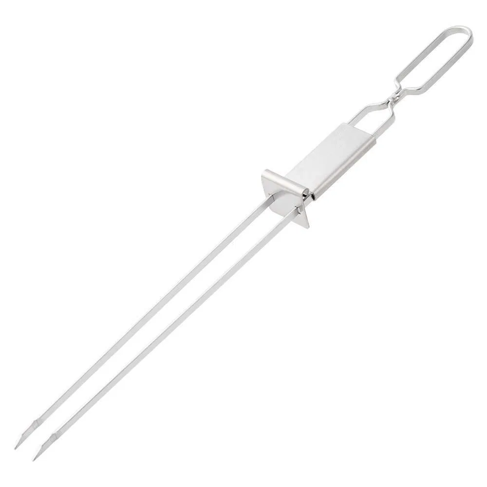 Stainless Steel BBQ Fork Portable Double Head BBQ Stick