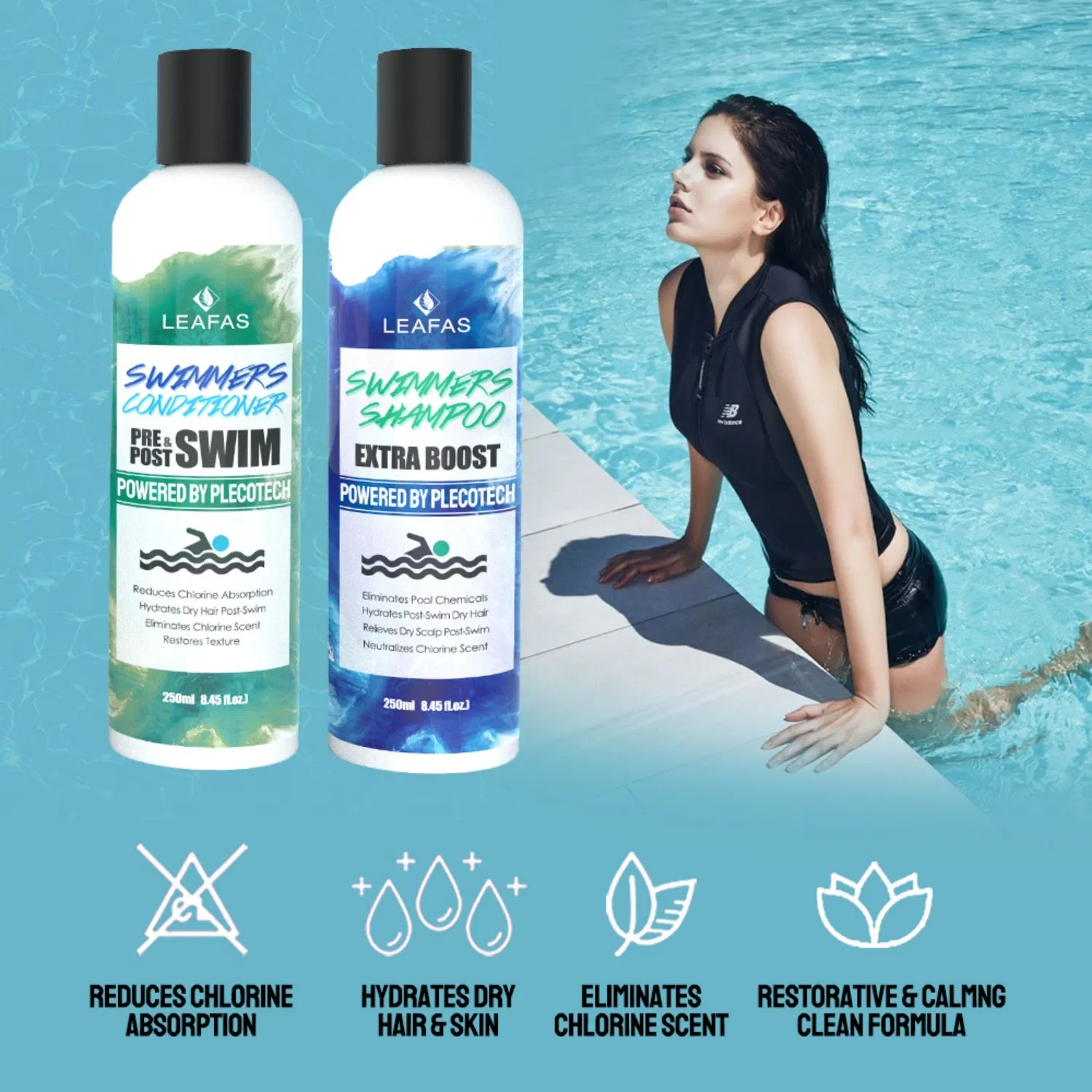 China Wholesale Hair Products Chlorine Removal Swimmers Shampoo and Conditioner